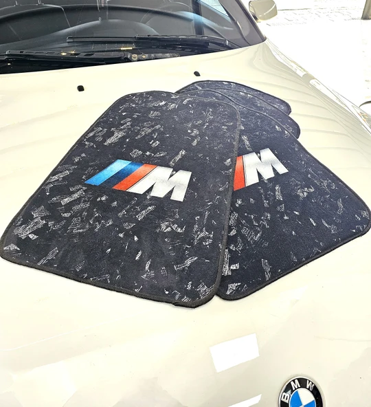 Bmw Desenli Oto Paspas Leke Tutmaz Dekoratif Araç Paspası ürün görseli 1