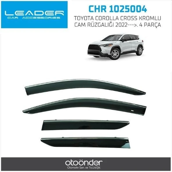 Sunplex Kromlu Cam Rüzgarlığı Toyota Corolla 2022-2024 4 Parça ürün görseli 1