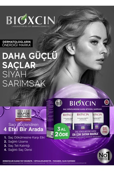 Bioxcin Saç Dökülmesine Karşı Siyah Sarımsak 300 ml 3 Al 2 Öde Şampuan - Resim 8