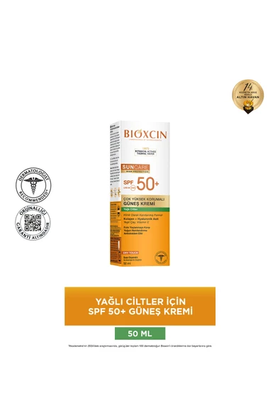 Bioxcin Sun Care Spf 50 Çok Yüksek Korumalı Güneş Kremi 50 ml Karma Yağlı Cilt - Kolajen Hyaluronik Asit ürün görseli 1