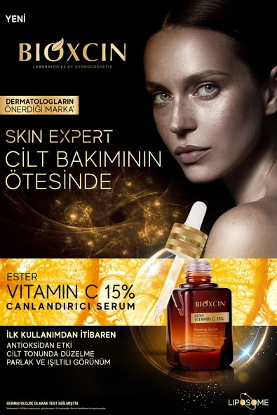 Bioxcin Skin Expert Vitamin C 15% Canlandırıcı Serum 30 ml - Ester C Niasinamid (B3 vitamini) - Resim 3