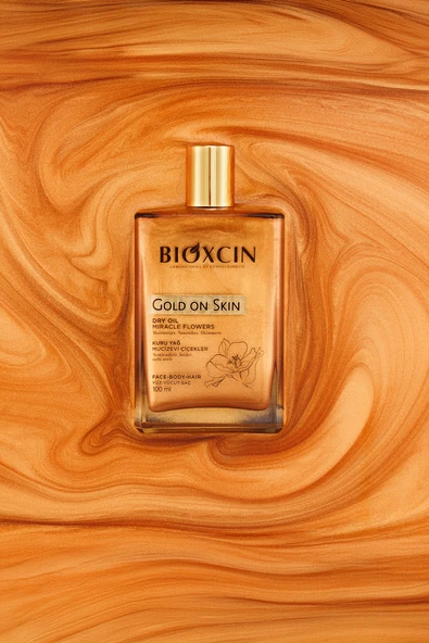 Gold On Skin Altın Parıltılı Kuru Yağ Saç Yüz Vücut Yağ Sprey 100 ml (Nemlendirir, Işıltı Verir) - Resim 5