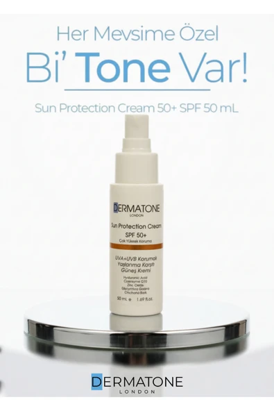 DERMATONE Uvb & Uva sun Protection Cream 50 Spf | Su Bazlı Yüksek Korumalı Güneş Kremi | Hyaluronic Acid ürün görseli 1