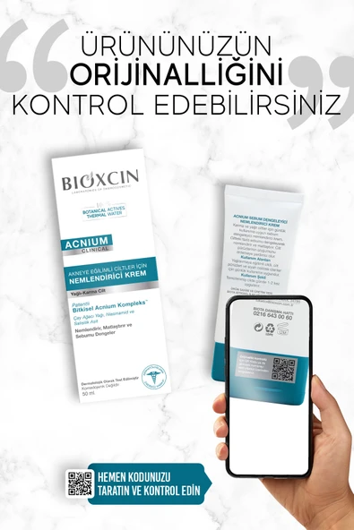 Bioxcin Acnium Sebum Dengeleyici Nemlendirci Krem 50 Ml - Salisilik Asit Çay Ağacı Yağı Niasinamid - Resim 9