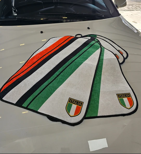 Italia Desenli Oto Paspas Leke Tutmaz Dekoratif Araç Paspası ürün görseli 1