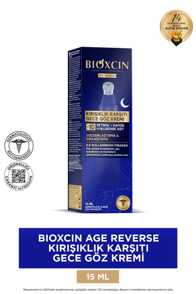 Bioxcin Age Reverse Kırışıklık Karşıtı Göz Kremi 15 ml (%10 Retinol, Kafein) ürün görseli 1