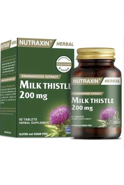 Nutraxin Milk Thistle 200 Mg 60 Tablet - Resim 2
