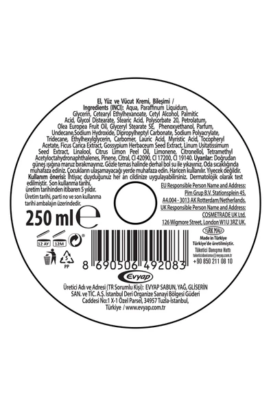 Arko Nem Besleyici Bakım Kremi Zeytinyağı 2x250 Ml - Resim 6