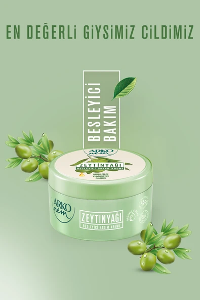 Arko Nem Besleyici Bakım Kremi Zeytinyağı 2x250 Ml - Resim 3