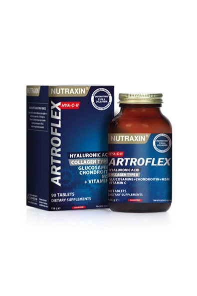 Nutraxin Artroflex HYA-C-II 90 Tablet–Tip II Kolajen, Glukozamin, MSM, Hyaluronik Asit Eklem Destek Takviyesi - Resim 2