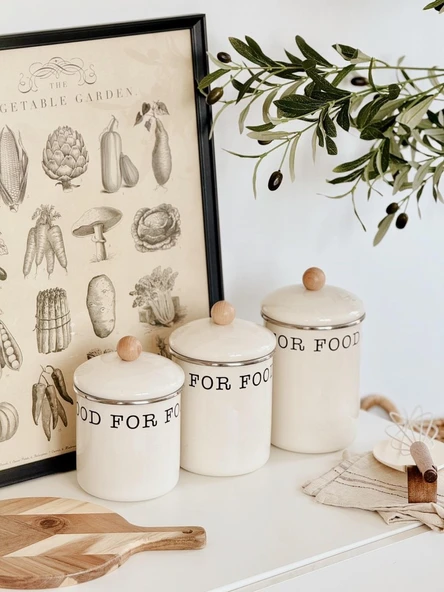 Mien Emaye Kavanoz Seti 13-15-17 Cm EMY-1021B ürün görseli 1