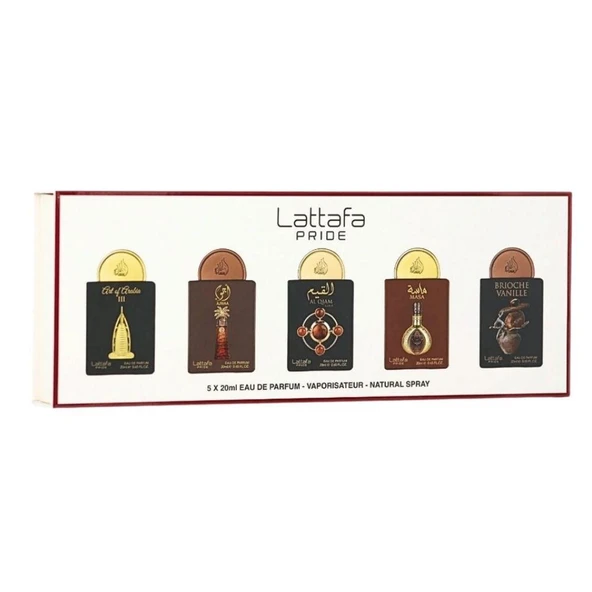 Lattafa Pride 5 x 20 ml EDP Gift Set Box 04 Unisex Parfüm Seti ürün görseli 1