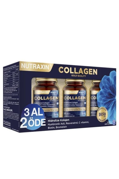 Nutraxin Beauty Gold Collagen 30 Tablet 3 Al 2 Öde ürün görseli 1