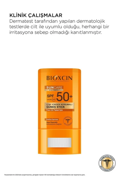 Bioxcin Sun Care Stick SPF 50 Hassas Bölgeler İçin Yüksek Korumalı Güneş KremiDry Touch, Mat - Resim 6