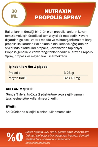 Nutraxin Propolis Sprey 30 Ml - Boğaz Spreyi - Resim 3