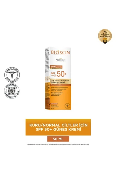 Bioxcin SUN CARE GÜNEŞ KREM RENKLİ KURU & NORMAL CİLTLER İÇİN SPF50+50 ML 8680512631408 ürün görseli 1