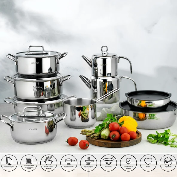 Schafer Steel Master 24 Parça Çeyiz Seti - Resim 6