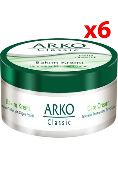 Arko Klasik 250 Ml Bakım Kremi Kuru Ciltler x6 Adet ürün görseli 1