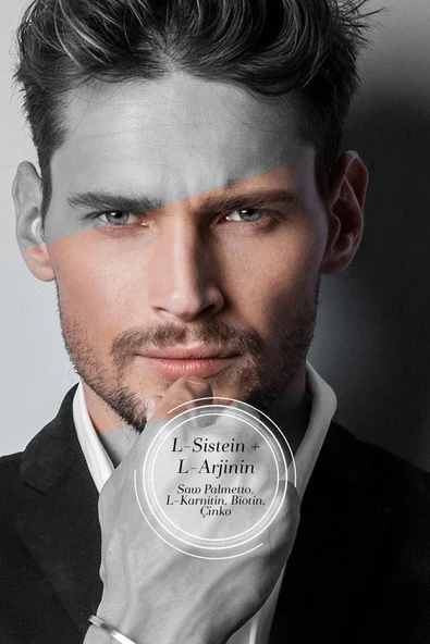 Bioxcin Mens Hair 30 Tablet - L Arginin Biotin Saw Palmetto L Carnitine Çinko L Sistein Keratin Bakır Iyot. - Resim 3