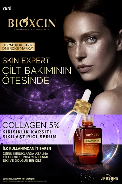 Bioxcin Collagen 5% Kırışıklık Karşıtı Sıkılaştırıcı Serum 30 ml - Koenzim Q10 Retinol - Resim 3