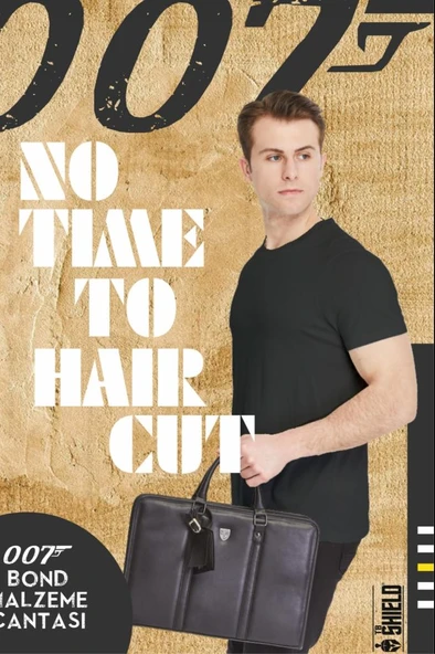 The Barber Shield 007 Bond Berber & Kuaför Malzeme Çantası Kaliteli Suni Deri Siyah - Resim 2