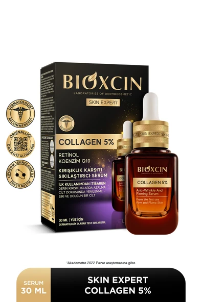 Bioxcin Collagen 5% Kırışıklık Karşıtı Sıkılaştırıcı Serum 30 ml - Koenzim Q10 Retinol ürün görseli 1