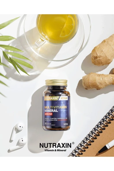 Nutraxin Multivitamin Mineral Immune Complex 60 Tbl - Magnezyum, C, D, Zinc, Demir, B12, Kolin, İyot - Resim 4