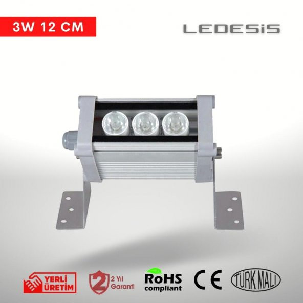 Ledesis 6500K Soğuk Beyaz Wallwasher Duvar Boyama 12 Cm