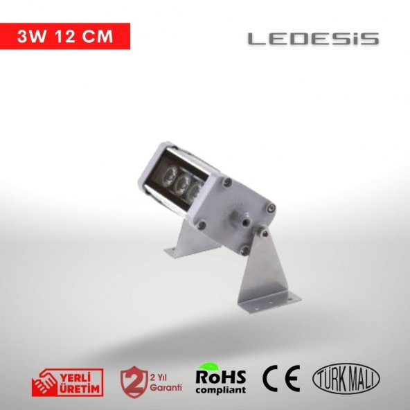 Ledesis 6500K Soğuk Beyaz Wallwasher Duvar Boyama 12 Cm - Resim 2