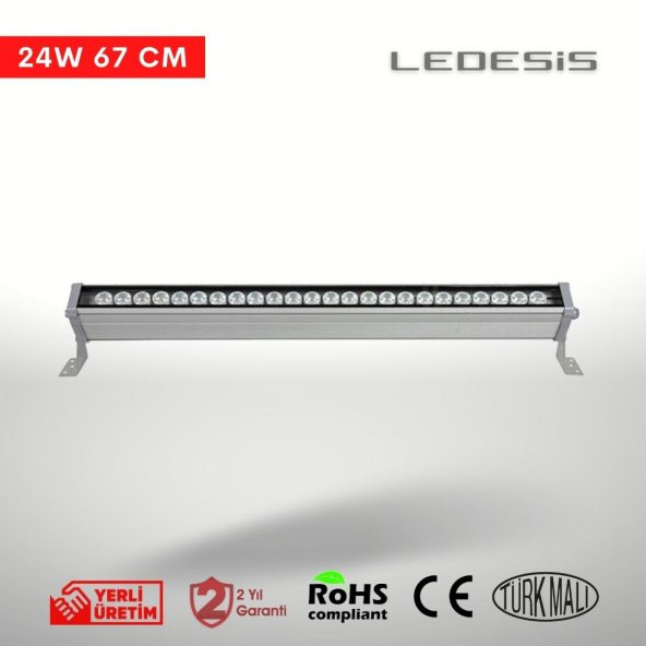 Ledesis 4000K Ilık Beyaz Wallwasher Duvar Boyama 67 Cm