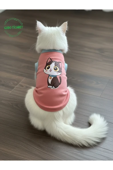 Gobo Yumuşacık Şeker Pembe Kedi ve Köpek Kıyafeti Elbisesi Farklı Modeller - XS, S, M, L Beden - Resim 2