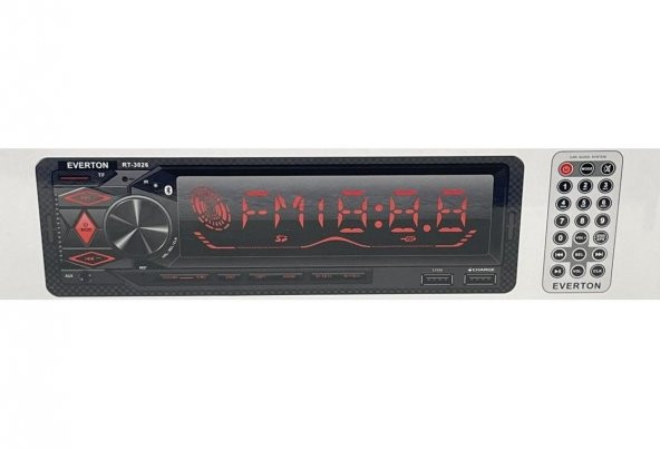 Everton RT-3026 ÇİFT USBli USB-SD-FM-AUX- Bluetooth Oto Teyp 4x60 Watt