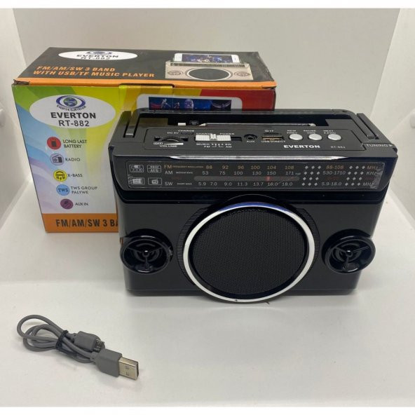 Everton Rt-882 Usb / Sd / 3 Band Radyo Müzik Kutusu
