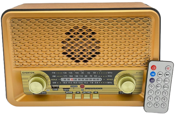 Everton RT-826 Bluetooth-USB-SD-FM Kumandalı Nostaljik Radyo Müzik Kutusu
