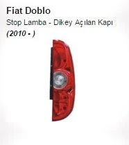 ÇERKEZ STOP FIAT DOBLO 2010 -> DİK AÇILAN KAPI SAĞ ürün görseli 1