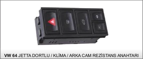 KOBE FLAŞÖR ANAHTARI-KLİMA - ACS- BAGAJ ANAHTARI VW JETTA ürün görseli 1