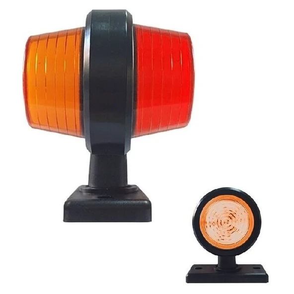 Maksi Takoz Neon Led Lamba Sarı Kırmızı 12-24V 18 Led 105mm (1 Adet) ürün görseli 1