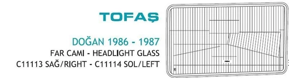 AYFAR FAR CAMI FIAT DKŞ 1985-1987 FIAT DKŞ M.131 DOĞAN SAĞ ürün görseli 1