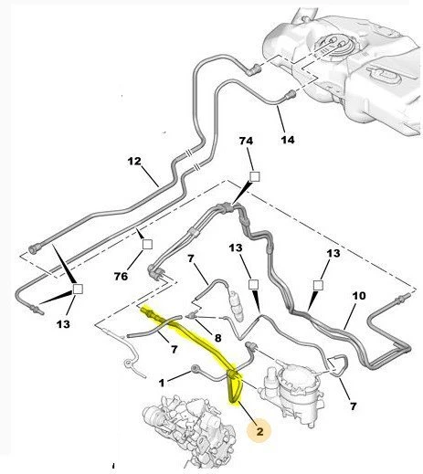 Peugeot Partner Mazot Pompa Hortumu (1995-2008) 1579Q4 1.9 ürün görseli 1
