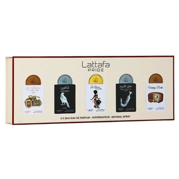 Lattafa Pride 5 x 20 ml EDP Gift Set Box 05 Unisex Parfüm Seti ürün görseli 1