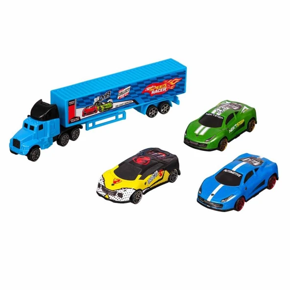 Toysan 3'lü Metal Arabalı Mini Tır Seti TOY-40 ürün görseli 1