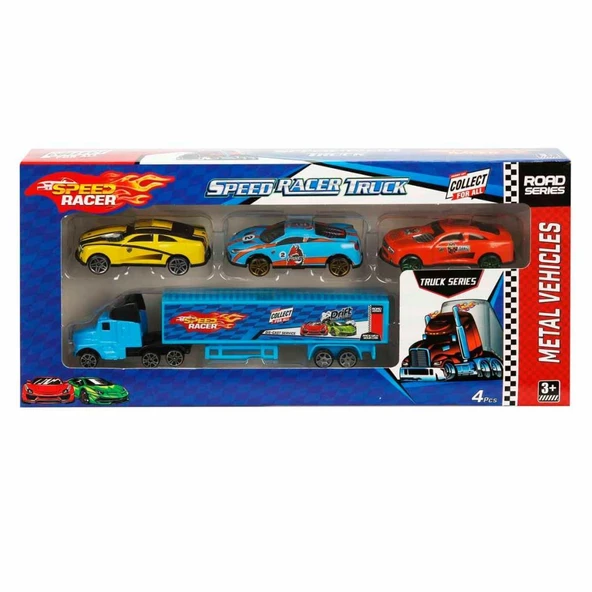 Toysan 3'lü Metal Arabalı Mini Tır Seti TOY-40 - Resim 2