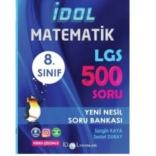 İdol Yayınları 8. Sınıf Matematik LGS 500 Soru Bankası