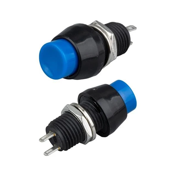 IC-191 Mavi 10Mm Basmalı On-Off 2P Anahtar Buton DS-450 ürün görseli 1