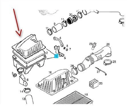 Opel Zafira Hava Filtre Kazanı (1999-2005) 5834006 754K4163 1.6 ürün görseli 1