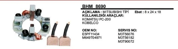 DODO KÖMÜR YUVASI KOMATSU PC-200/KOBELCO MITSUBISHI TİP ürün görseli 1