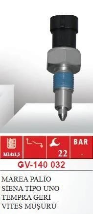 KLF GERİ VİTES MÜŞÜRÜ FIATBRAVA-BRAVO-FIORINO-MAREA-TEMPRA-PALIO-SIENA-PUNTO ürün görseli 1