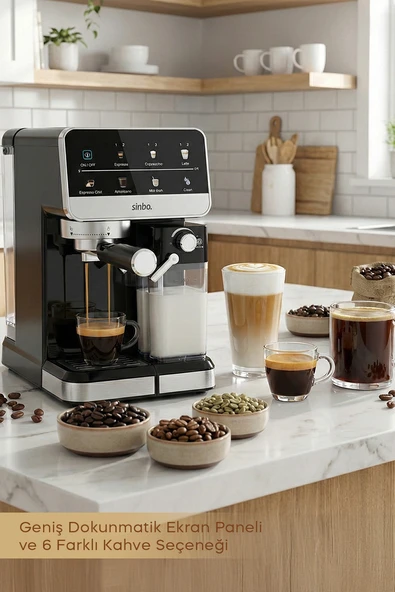 Cappuccino Latte Espresso Otomatik Espresso Makinesi SCM-2996Pro - Resim 2