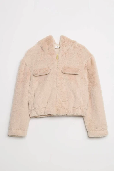 Kısa Kesim Peluş Fermuarlı Mont ürün görseli 1