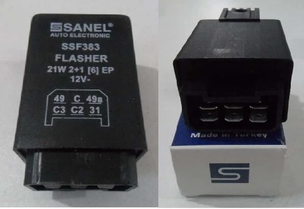 SANEL FLAŞÖR 12V TRAKTÖR (49 31 49A C C2 C3) ORJ.FIAT MASSEYFER FORD NEWHOLLAND ürün görseli 1